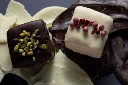 Kirsebær med hvid chokolade